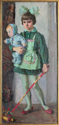 Аристова Ирина Фёдоровна. Девочка с куклами 